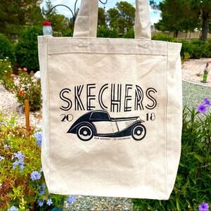 SKECHERS Reusable 2018 Vintage Car Canvas Shopping Tote Bag